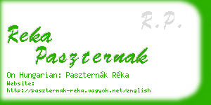 reka paszternak business card