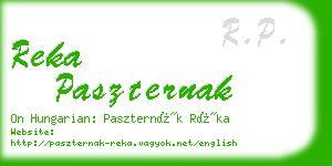 reka paszternak business card